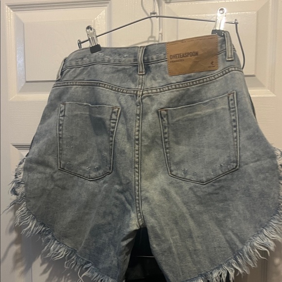One Teaspoon Light Blue Denim Shorts - Picture 6 of 9